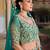 teal green sequins net wedding lehenga set choli with dupatta with dupatta