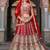 red zari work net bridal lehenga set choli with dupatta with dupatta