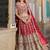 red zari work net bridal lehenga set choli with dupatta with dupatta
