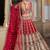 red zari work net bridal lehenga set choli with dupatta with dupatta