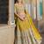  yellow sequins net lehenga set choli with dupatta with dupatta