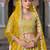 yellow sequins net lehenga set choli with dupatta with dupatta