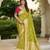 green green saree with contrasting pink blouse