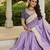 purple purple viscose saree with embroidered blouse