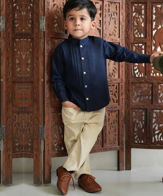 Blue cotton shirt 1