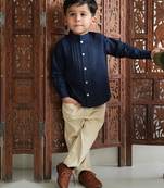 Blue cotton shirt