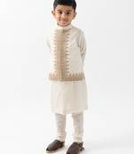 White cotton nehru jacket