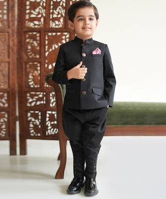 Black cotton bandhgala 1