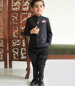 Black cotton bandhgala