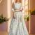 white embroidered net lehenga set choli with dupatta with dupatta