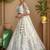 white embroidered net lehenga set choli with dupatta with dupatta