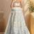 white embroidered net lehenga set choli with dupatta with dupatta