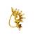 Gold plated maharashtrian peacock clip on nosepin