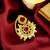 Gold plated red stone classic clip on nosepin