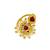 Gold plated red stone classic clip on nosepin
