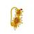 Gold plated traditional maharashtrian clip on nosepin nath