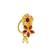 Gold plated pakali chakari clip on nose pin