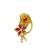 Gold plated pakali chakari clip on nose pin