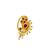 Gold plated paisley design clip on nose pin