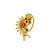 Gold plated paisley design clip on nose pin