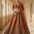 orange heavy silk bridal lehenga set choli with dupatta with double dupatta