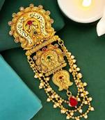 Gold plated rajwadi style bun pin head jewellery