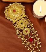 Gold plated traditional layered bun pin head jewellery