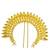 Gold plated spokes design bun pin head jewellery