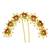Gold plated lotus motif bun pin head jewellery