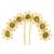 Gold plated lotus motif bun pin head jewellery
