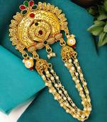 Gold plated traditional bun pin head jewellery