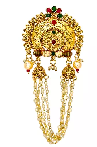 Gold plated traditional bun pin head jewellery