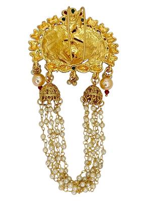 Gold plated traditional bun pin head jewellery 3