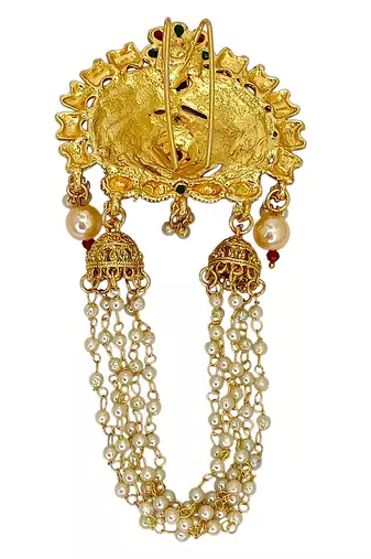 Gold plated traditional bun pin head jewellery