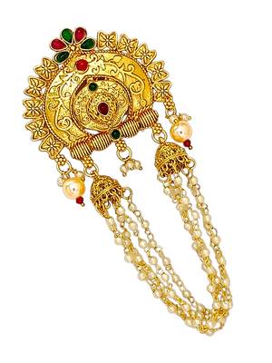 Gold plated traditional bun pin head jewellery 4