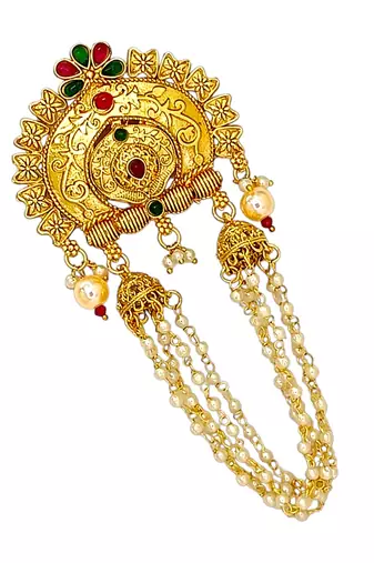 Gold plated traditional bun pin head jewellery