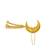 Gold plated chandrakor bun pin head jewellery
