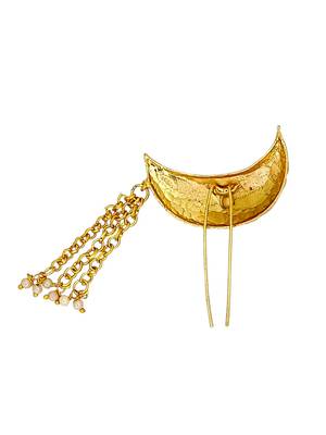 Gold plated chandrakor bun pin head jewellery 3