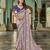 purple orchid purple viscose saree with purple embroidered blouse