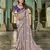 purple viscose saree with golden embroidery design
