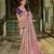baby pink viscose saree with embroidered border work