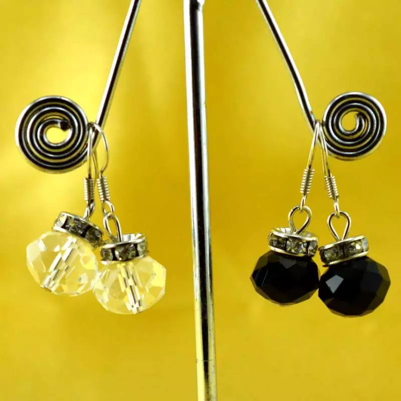 Stone Moti Meenakari Beads Bali Earing