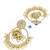 Light gold plated kundan chandbali jhumka earrings