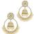 Light gold plated kundan chandbali jhumka earrings