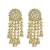 Light gold plated  kundan tassel earrings