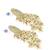 Light gold plated  kundan tassel earrings