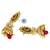Gold plated traditional moti jhumka earrings