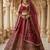 red embroidered silk bridal lehenga set choli with dupatta with double dupatta