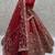 red embroidered silk bridal lehenga set choli with dupatta with double dupatta