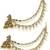 Antique gold plated bahubali mirror jhumka earring set